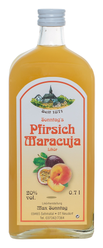 Pfirsich-Maracuja-Likör 20% Vol.