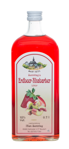 Erdbeer-Rhabarber-Likör 18% Vol.
